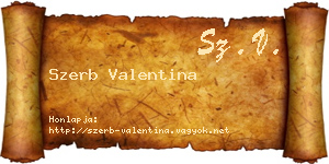 Szerb Valentina névjegykártya